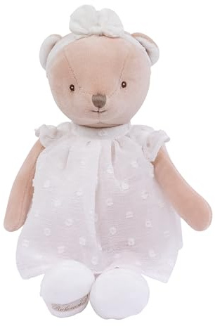Teddys Rothenburg Bukowski Teddybär Melissa beige/weiß mit Kleid 30 cm Plüschteddybär Stoffteddybär