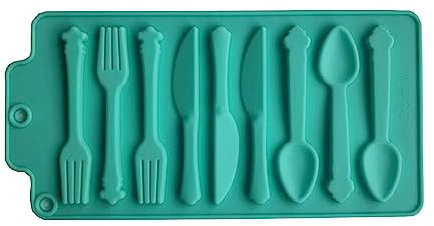 Gabel Löffel Zucker Schokolade Kuchen Fondant Form DIY Backen Manuelle Kekse Form Grade Silikon Fondant Gabel Löffel Keks Silikonform für Fondant