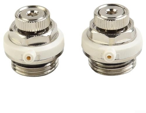 Automatic Bleed Valve, 1/2 for BSP Air Vent Self Bleeding Radiator Valve Equipped With Swelling Discs, For Radiators(2pcs)