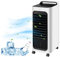 Evaporative Air Cooler, 3 in 1 Mobile Portable Air Cooler with Digital Display, Humidifier, Portable Cooler Fan with 2 Ice Boxes, 5L Water Tank, 80W, 3 Speeds, Remote Control, 7H Timer,for Home Office