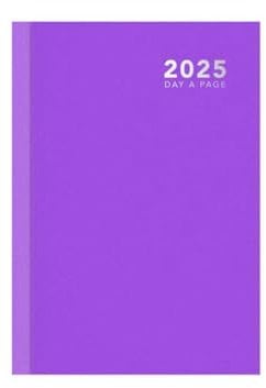 Sixstore Terminplaner 2026, A5, Tagesansicht, farbig, modisch, A5, Tagesplaner, ein Tag pro Seite, Schreibtisch-Tagebuch, Lesebändchen, Violett