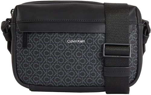 Calvin Klein Herren Umhängetasche Must Camera Bag Mono mit Logo-Print, Schwarz (Classic Mono Black), Einheitsgröße