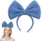 scicent Strass Haarreif Vintage Stirnbänder Damen Frauen Haarbänder Bow Schleifen Stirnband Einfarbiges Haarreifen mit Schleife Retro Haarschmuck Haare Zubehör für Damen Mädchen - 34120