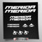 Aufkleber-Set kompatibel mit Rahmen MTB Mountainbike und Helm | Decals Aufkleber für Fahrrad Schriftzug Logos | Stickersland® - Merid (weiß glänzend)