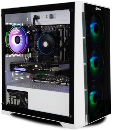 NitroPC - PC Gaming Avanzado Silver Plus V2 (AMD Ryzen 5 5500 3.6 GHz, RX 6600 8GB, RAM 16GB, M.2 1TB, Windows 11, iluminación RGB, WiFi) Ordenador de sobremesa, PC Gamer (Negro)