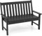 COSTWAY 2-Seater Garden Bench, All-Weather HDPE Patio Loveseat Park Bench Chair, Outdoor Furniture Leisure Porch Seating for Balcony, Lawn, Backyard and Poolside, 300kg Load Capacity (Black)