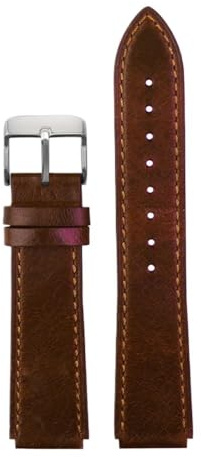 AMAUPCKCA Retro Echtleder Armband for Casio A158W A168 / F91w / AE-1200WHD/A158/A159/A169/AE1200 Vintage Uhrenarmband(Brown sk)