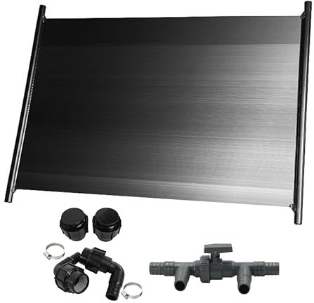 HAF® 2X Solarkollektor 450 x 120 cm inkl. 3-Wege Solarweiche | Heizmatte für 60m³ Schwimmbecken bis zu 6°C Wassererwärmung | Solarheizung Pool Heizung beliebig erweiterbar | Qualität: Made in Europe