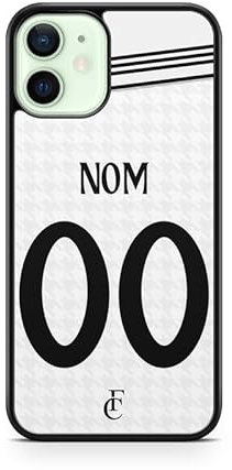 Générique Phone Case Compatible with Iphone 12 Real Madrid Home Football Jersey Personalised Ronaldo Messi Neymar Mbappe Ref 17