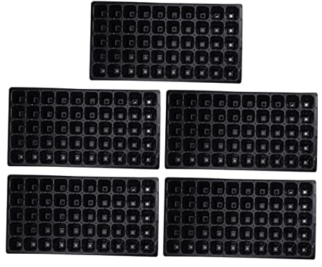 TOYANDONA 5pcs 50-hole Thick Succulent Plant Pot Tray for Seedlings and Vegetables, Mini Nursery Hexagonal Pots for Indoor Gardening and Hydroponics