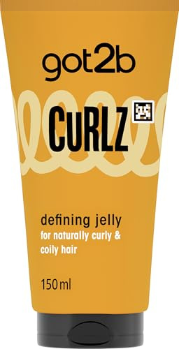 got2b Curlz Defining Curl Jelly 150ml – Lightweight Hold for Wavy, Curly & Coily Hair, Styling Jelly with Frizz Control & Bounce, No Crunch, Vegan & Silicone-Free Formula