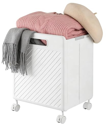 Besreey Rollbarer Wäschekorb – Aufbewahrungs-Organizer, große Kapazität – faltbarer Wäschekorb für Kleidung | für Badezimmer, Schlafzimmer, Wohnzimmer, Haus, Garage