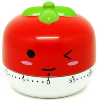 Akfldms Outil Rotatif Cuiseur à Œufs Minuteur Nouveauté Cuisine Minuterie Légumes Animaux Cuisson Minuteur Numérique Oeuf Minuteur Cupcake Minuterie Facile à Installer Facile à Utiliser Rouge