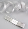 Dekoband „ Lux“ SILBER 3 m x 25 mm glänzend transparent Schleifenband Winter Deko Geschenkband mit Draht Drahtkantenband Weihnachten metallisch mit Glanz Kante elegant christmas ribbon metallic
