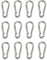 HOMPER 12pcs Mousqueton de Fixation pour Charges Lourdes, Sports, Chiens de Serrure, Hamac Balançoire, en Acier Inoxydable 304, 6mm Épaisseur