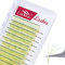 Easy Fan Color Volume Eyelash Extensions Yellow Green 0.07mm D Curl 15-20mm FADVAN 2 Mixed Colors Lashes Individual 3D 4D 5D 6D 8D 10D Russian Self Fanning Volume Eyelash (Yellow Green 0.07-D, 15-20)