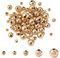 Craftdady Runde Abstandshalter, 18 Karat Gold, 2 ~ 5 mm, goldene Abstandshalter, 5 Größen, glatte kleine Perlen für Schmuck, Perlen, Armbänder, Ohrringe, 210 Stück