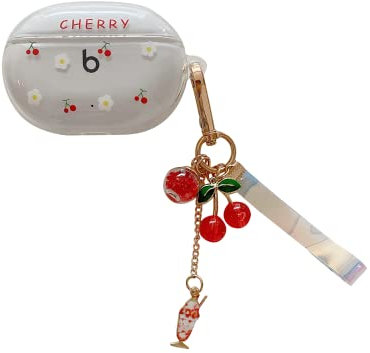 XBS-Better Compatible with Beats Studio Buds 2021 Cute Cherry Character Case Cover Accessories Silicone