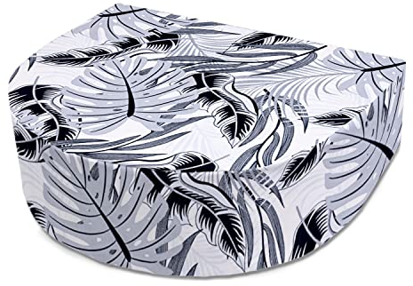 Amilian Sitzkissen gut auch als Nackenkissen, Keilkissen oder Rückenkissen für bequemes Entspannen 30 x 35 cm für Kinder und Erwachsene: Monstera Grau
