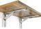 TAOZUYING Lernschreibtisch Nussbaum Klappbarer Wandbehangtisch Edelstahl Dreieckshalterung Wandklapptisch Ablagebrett Computer Büro (Size: 80 * 25cm) Marriage