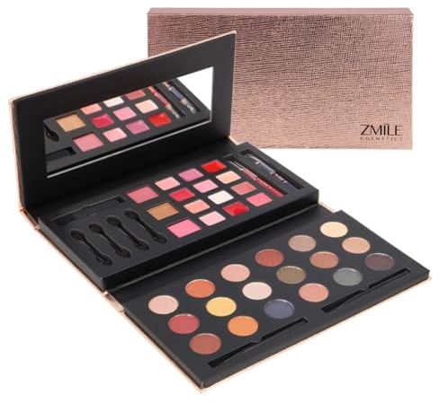 ZMILE COSMETICS Glam To Go Beauty Box vegane Kosmetik mit Spiegel - Kleines Make Up Set für Unterwegs, zum Reisen und Verschenken
