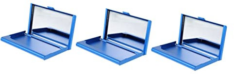 Ciieeo 3pièces Organisateur De Avec Miroir Étui Aluminium Créatif Rangement Pratique Pour De Visite Et De Crédit Design Élégant