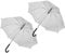 BURI Regenschirm 2er Set | Transparent & sturmfest | Automatikschirm 88cm Ø | Windfest & stabil | Durchsichtiger Regenschirm für Damen & Herren | Hochzeitsgeschenk