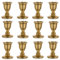 Vintage Kerzenständer kerzenhalter Stabkerzen Messing - Romadedi 12er Set Kleine Stabkerzenhalter Gold für Retro Antik Tischdeko Hochzeit Wohnzimmer Weihnachten Party Adventskranz Deko
