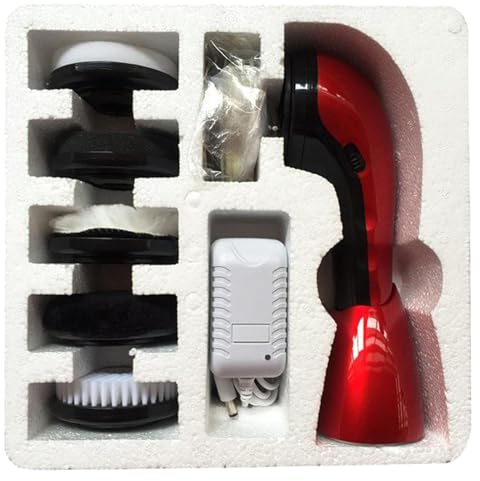 Harilla Pulidora de Calzado Eléctrica con Cerdas Suaves para Cuero, Rojo, Individual