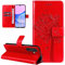 Dcjlbo Coque pour Samsung Galaxy A15 5G/4G Etui Coque Portefeuille Cuir avec Motif Porte Carte à Rabat Magnétique Clapet Housse Protection Flip Case Cover Étui pour Samsung Galaxy A15 5G/4G-Rouge