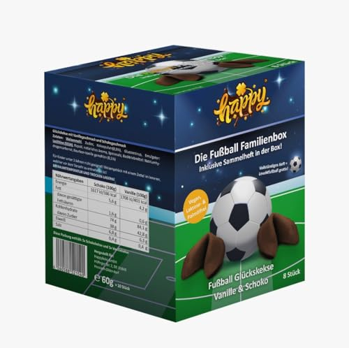 Happy- Die Fußball Glückskeks Familienbox (Schoko/Vanille)