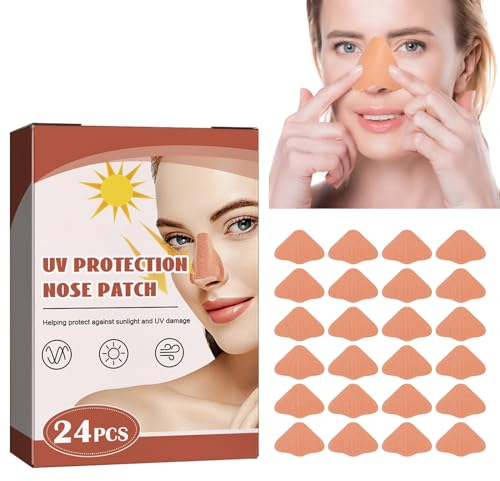 24pc Protection Solaire pour la Peau du Nez Patch Nez Sports De Plein Air Patch de Protection Solaire pour Nez Protège Nez Solaire Patch Protège-Nez Anti-UV Patch de Protection Uv pour Alpinisme Pêche