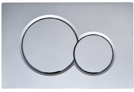 OasisFlow Dual Flush Plate Actuator for Wall Hung Toilets, Compatible with Geberit Sigma01-115.770.46.6, Easy Installation, Flush Plate Included (Chrome)