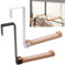 Rebanky 2 Pcs Foldable Over Door Hangers Hook No Drilling Folding Door Hooks Foldable Over Drying Hooks Folding Hook with Anti Slip Pads for Hanging Clothes, Backpacks, Scarves