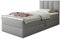 Boxspringbett Star Mini mit Bettkasten, Bonell-Matratze und Topper - Einzelbett mit Matratzentopper, Polsterbett, Bett, Schlafzimmer, Jugendzimmer (Grau (Inari 91), 90 x 200 cm)