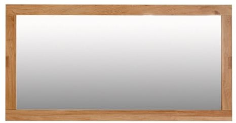 Lomadox Spiegel Flurspiegel Garderobenspiegel Massivholz Eiche massiv geölt 123x63x2 cm