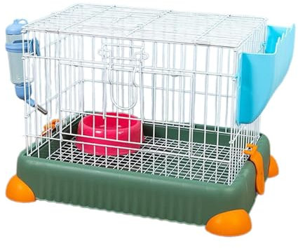 LOVIVER Hasenkäfig Kleintierkäfig, Leicht zu reinigen, Atmungsaktiv, Meerschweinchenkäfig Indoor Hasenstall für Kleintiere Igel Kaninchen, GRÜN