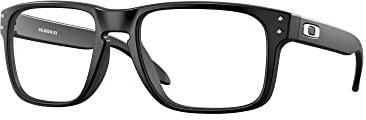 Oakley OX8156 Brillen-Set: OX 8156 Holbrok RX 815601 Satinschwarz und kleine schwarze Leine, Zubehör-Set, Holbrook Rx Satin Black, 54/18/137