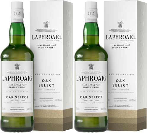 Laphroaig Select | Islay Single Malt Scotch Whisky | mit Geschenkverpackung | sanfter Torfrauch mit süßlichen Noten | 40% Vol | 700ml (Die Geschenkverpackung kann variieren) (Packung mit 2)