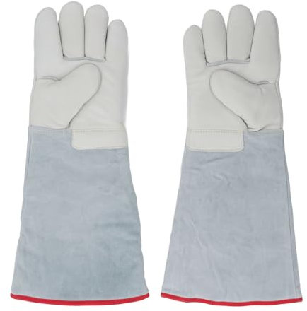 Kryo-Handschuhe, -500℉/-260℃ oder Höher, Frostschutzhandschuhe, 45 cm, Kunstleder, Wasserdicht, Schutzhandschuhe für Flüssigen Stickstoff/Trockeneis/Kühllagerung