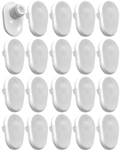 cyclingcolors 20x Abdeckkappen Kunststoff Blindbohrung 10-11mm längliche Stopfen Blindstopfen Abdeckung Möbel, Weiß