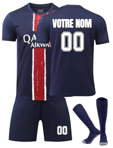 Maillot de Foot Personnalisé Enfant et Adultes avec Nom Numéro de L'équipe, 2025 Maillot de Foot Enfant Ensemble Garçon Vêtements de Football