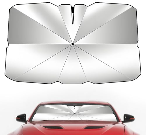 Car Windshield Sun Shade Umbrella, Car Windscreen Cover, 360° Rotation Foldable Front Windscreen Sun Shade Protector for Cars Trucks SUV(140 x 80CM)