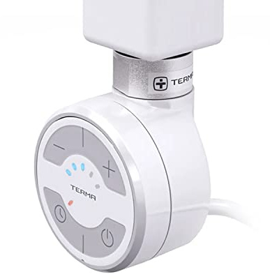 Modell MOA Thermostat Heizstab, Heizpatrone für Badheizkörper 1000 Watt Spiralkabel mit Stecker (Weiß)
