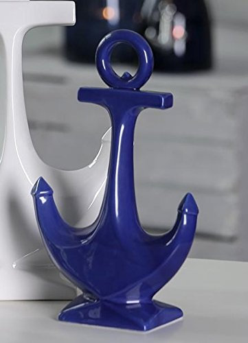 Figur Anker 30 cm blau Deko Bad Dekofigur Modern