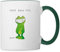 Spreadshirt Janosch Günter Kastenfrosch Lach Doch Mal Tasse Zweifarbig, One size, Weiß/Dunkelgrün