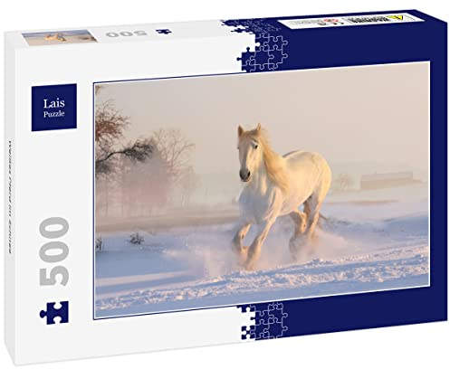 Lais Puzzle Weißes Pferd im Schnee 500 Teile