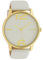 Oozoo Damenuhr mit Lederband 45 MM Goldfarben/Silber/Hellgrau C10370