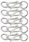 Milisten 5pcs Sterling Silver S Hook Ring Toggle Clasps End Clasps for Bracelet Necklace Jewelry Making