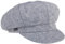 Lipodo Herringbone Ballonmütze Damen - Made in Italy - One Size (ca. 56-60 cm) - Aus 55% Leinen & 45% Baumwolle - Handwäsche - Schirmmütze Frühjahr/Sommer blau One Size